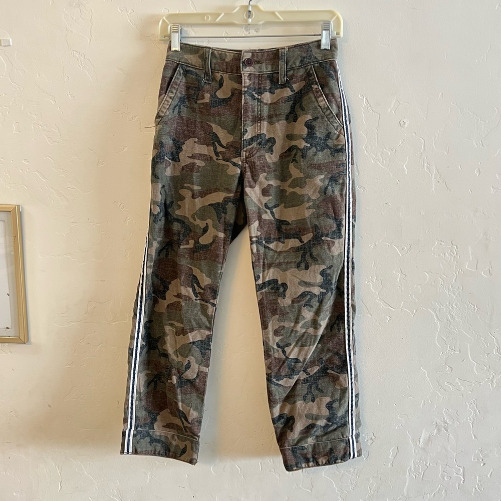 Abercrombie & Fitch Camo Print Annie Hi Rise Ankle Straight Jeans 00